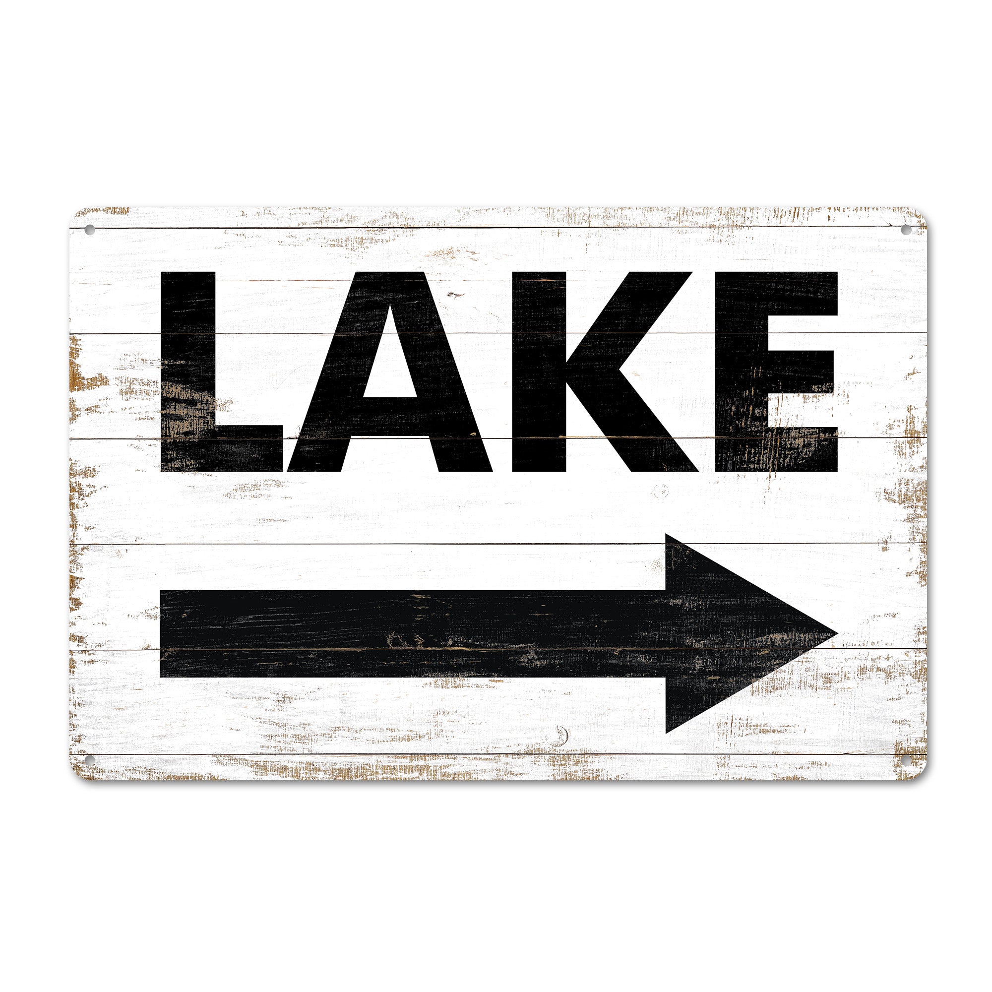 Personalized Vintage-Style Metal Lake Sign – Rustic Home Décor for Lake Lovers – Customizable Gift for Any Occasion - Image 1