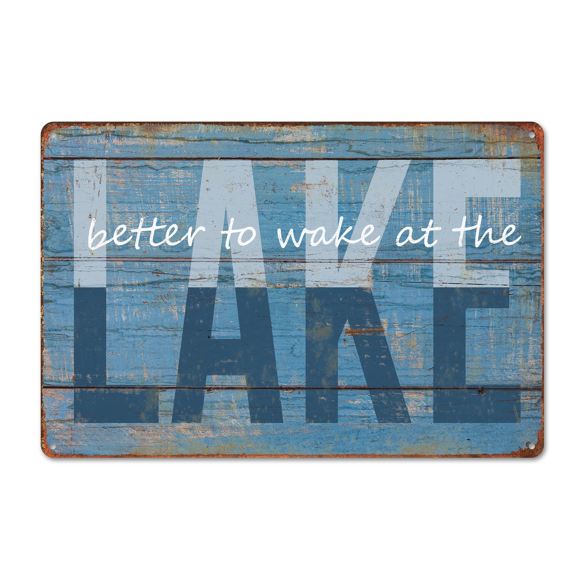 Personalized Rustic Lake-Themed Metal Sign - Perfect Handmade Gift for Outdoor Lovers and Lake House Decor - Image 1