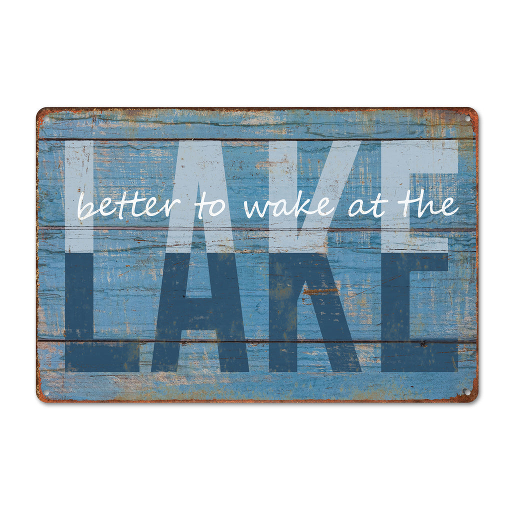 Personalized Rustic Lake-Themed Metal Sign - Perfect Handmade Gift for Outdoor Lovers and Lake House Decor - Image 1