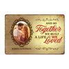 Personalized Romantic Metal Sign - Custom Photo and Names - Perfect Gift for Couples, Anniversaries, Weddings, or Valentine’s Day - Image 1
