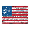 Personalized Rustic 2nd Amendment Metal Sign - Premium Quality, Customizable American Flag Design for Unique Gift Giving - Image 1