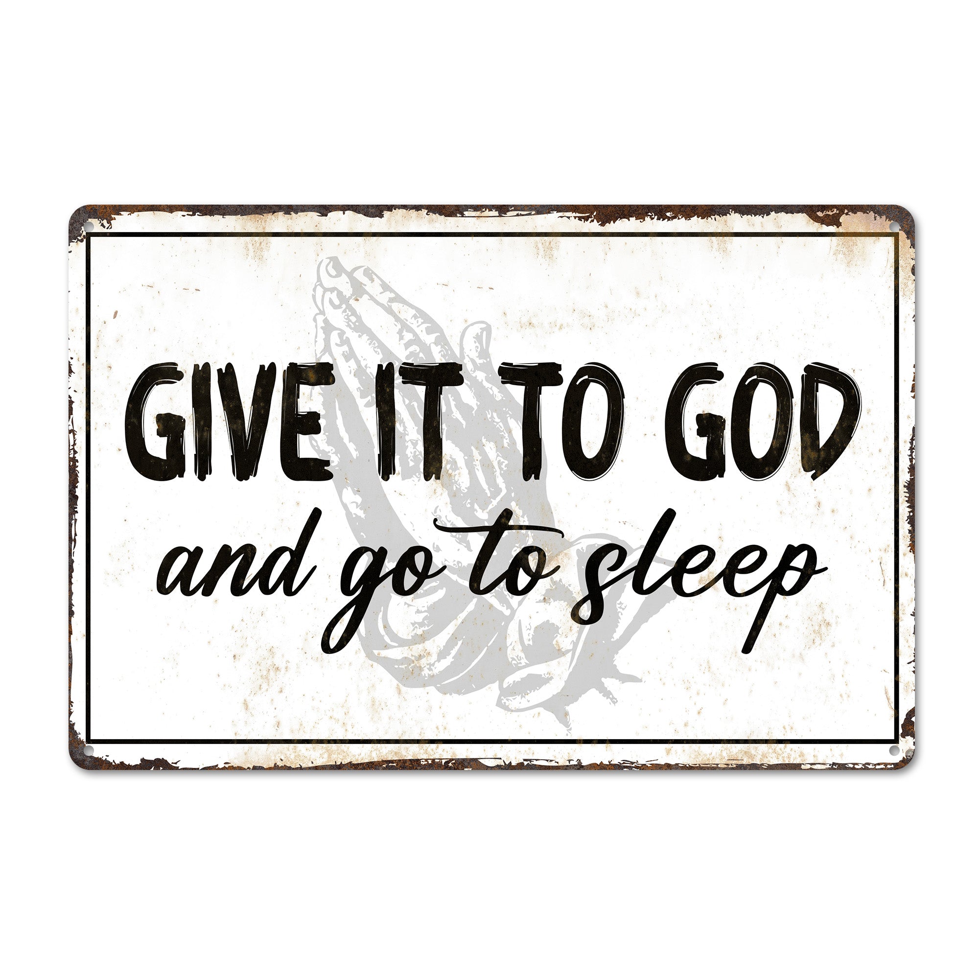 Personalized "Give It to God" Handmade Metal Sign - Inspirational Wall Decor for Home, Office, or Spiritual Gift - Image 1