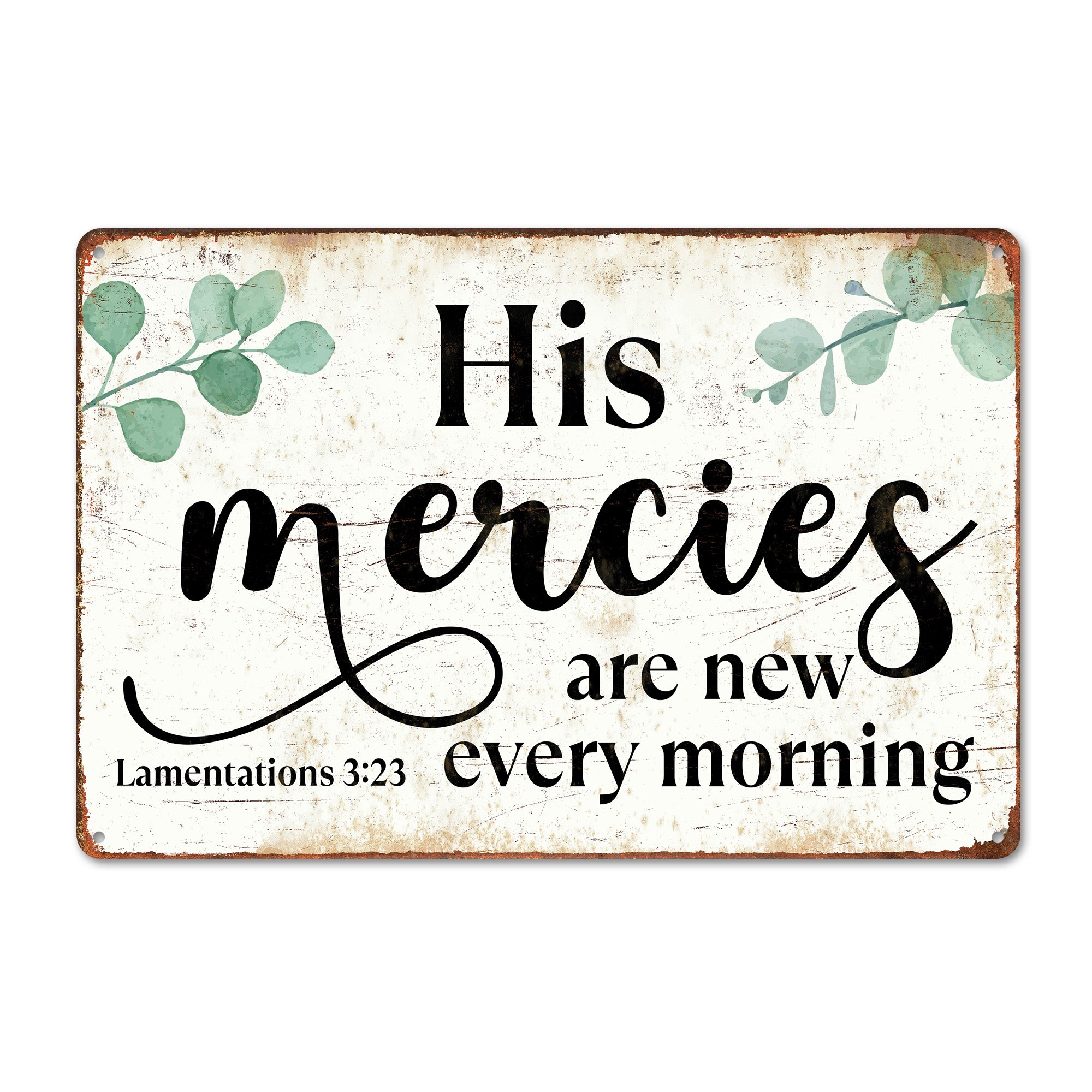 Personalized Rustic Lamentations 3:23 Metal Sign - Customizable Wall Decor for Inspirational Gifting - Image 1