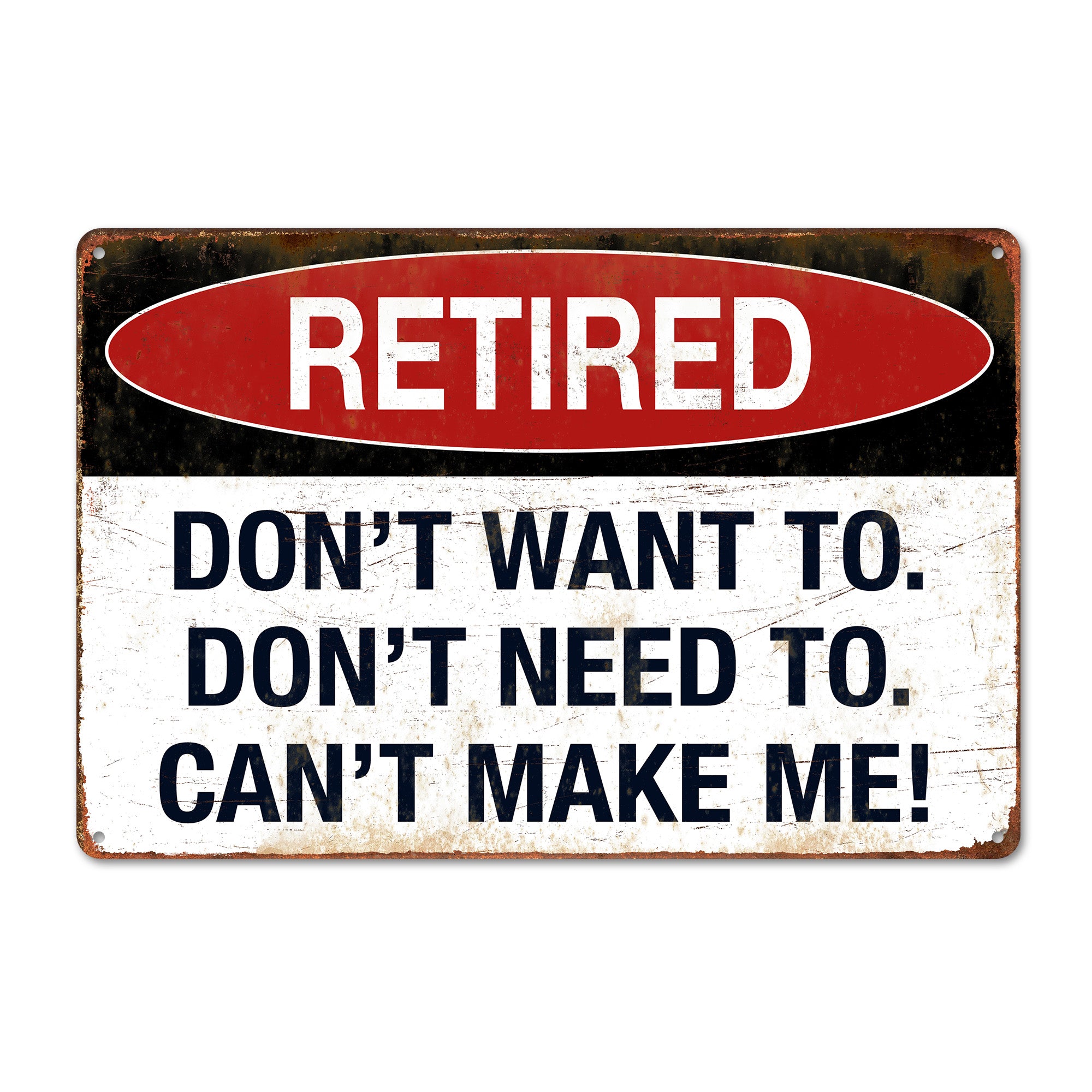 Customizable Retired Vintage Metal Sign - Perfect Personalized Gift for Retirement Celebrations - Image 1