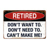 Customizable Retired Vintage Metal Sign - Perfect Personalized Gift for Retirement Celebrations - Image 1