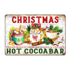 Personalized Christmas Hot Cocoa Bar Metal Sign - Custom Holiday Decor with Festive Colors and Handcrafted Charm - Image 1