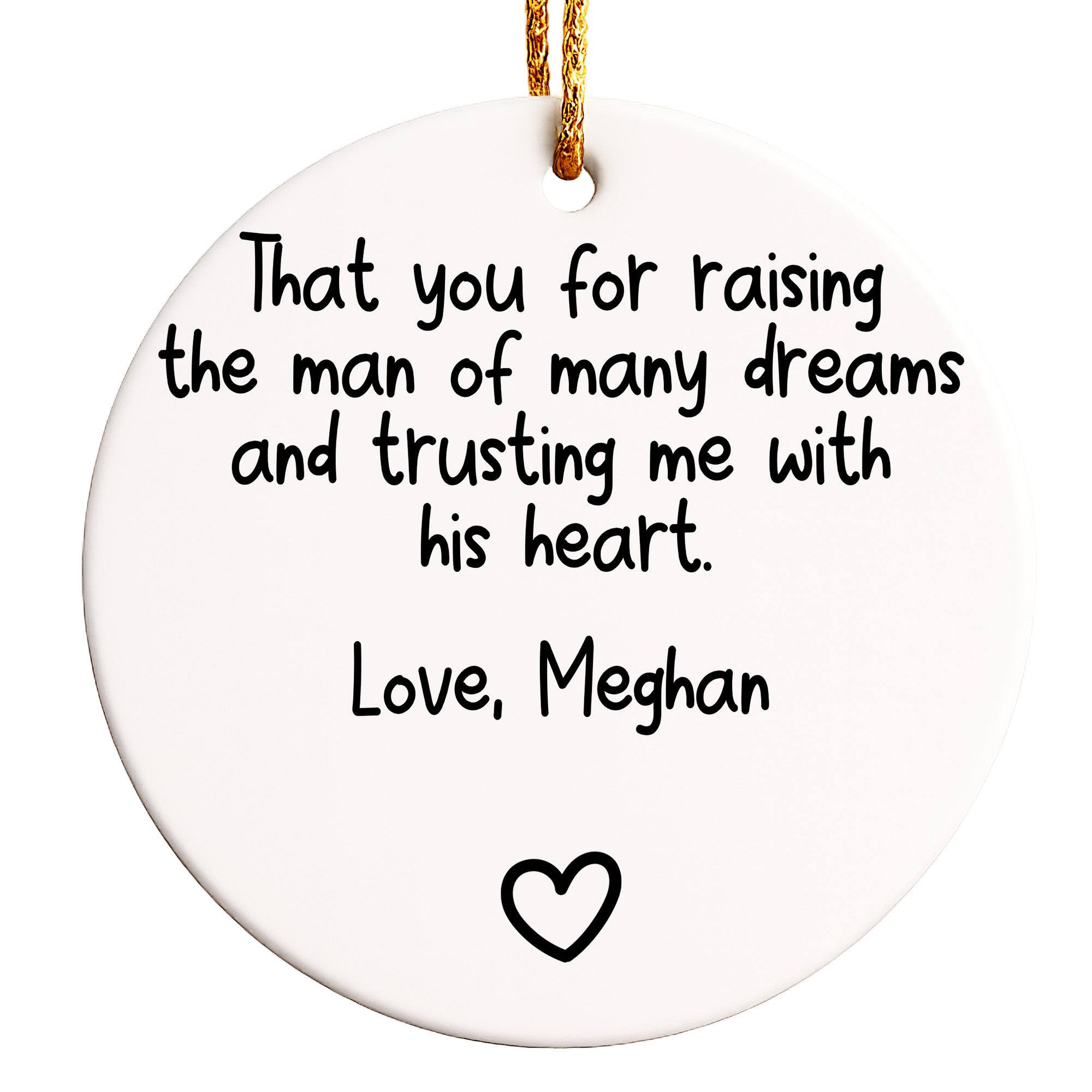 Personalized Ceramic Ornament with Heartfelt Message - Perfect for Mother's Gift or Special Occasion - Image 1