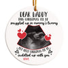 Personalized Dear Daddy Christmas Ornament with Ultrasound Design – Perfect Baby Announcement Gift for Expecting Parents - Image 1