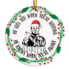 Personalized Handmade Ceramic Horror-Themed Christmas Ornament – Festive Holiday Decoration for Unique Gift-Giving - Image 1