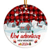 Personalized 2024 New Home Ceramic Ornament – Custom Holiday Decor for Memorable Adventures and New Beginnings - Image 1