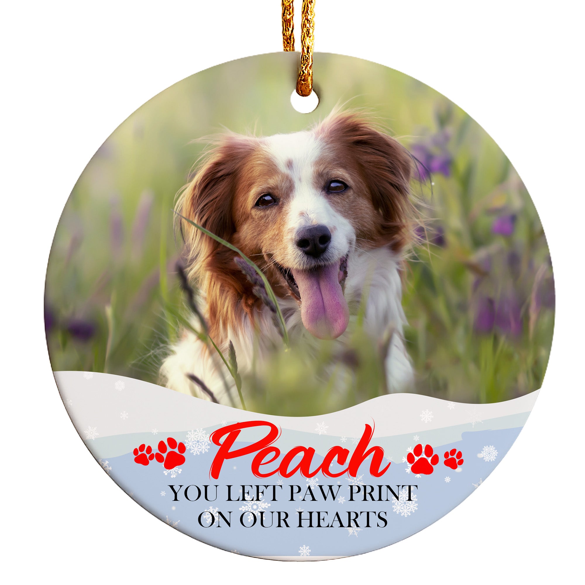 Personalized Pet Memorial Ceramic Ornament - Customizable Keepsake for Cherished Memories - Image 1