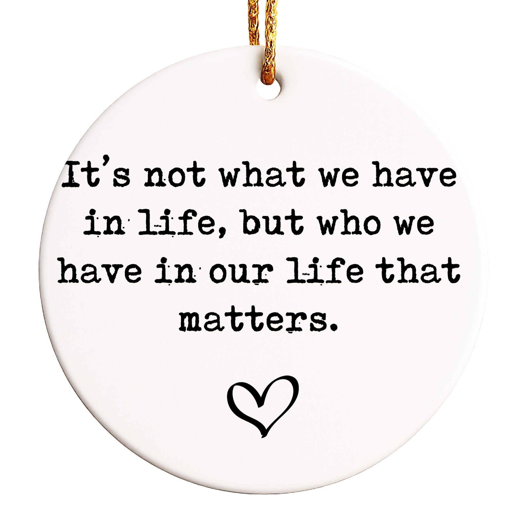 Personalized Ceramic Ornament with Heartfelt Quote - Perfect for Cherished Relationships & Special Occasions - Image 1