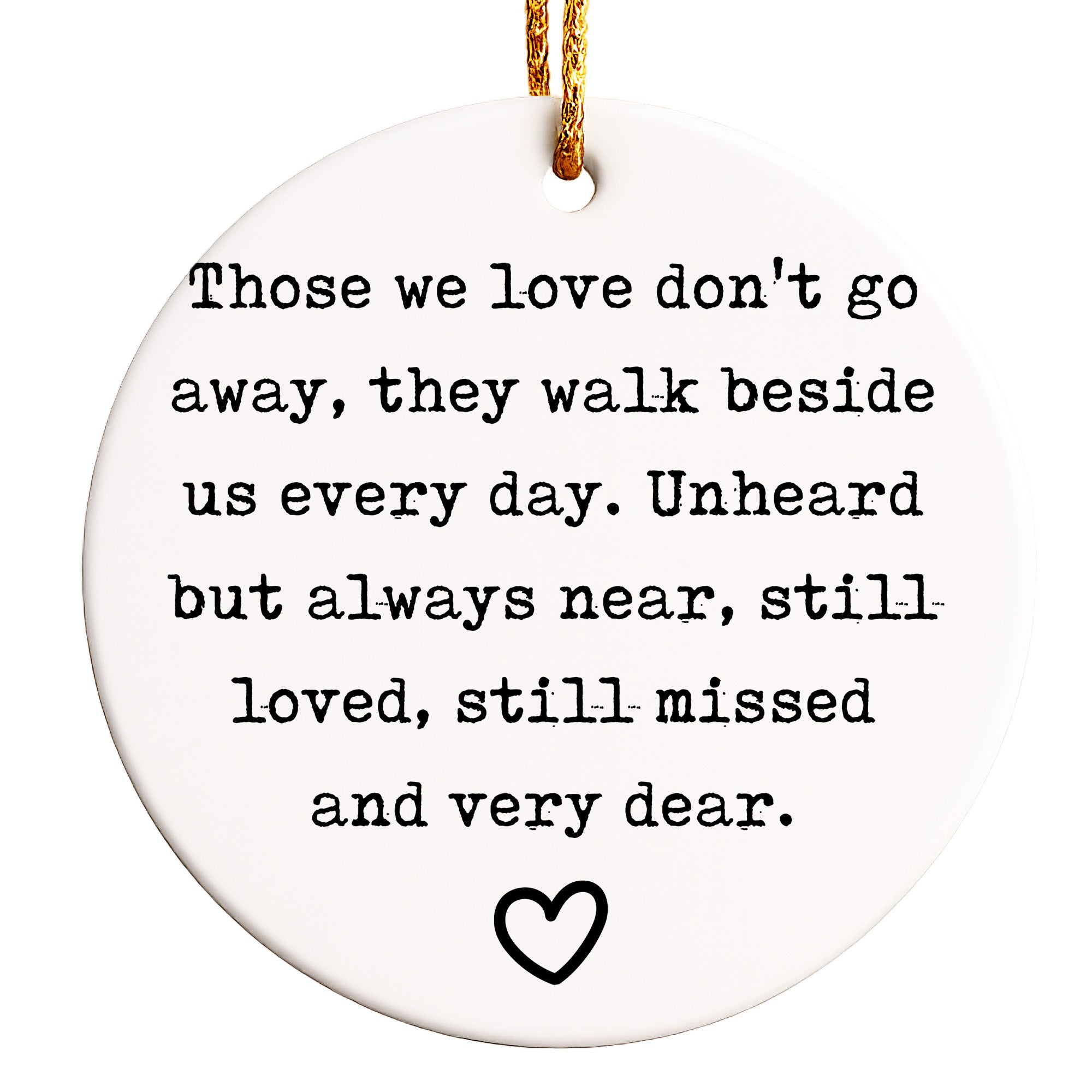 Personalized Memorial Ceramic Ornament with Heartfelt Quote - Cherish Loved Ones Forever - Image 1