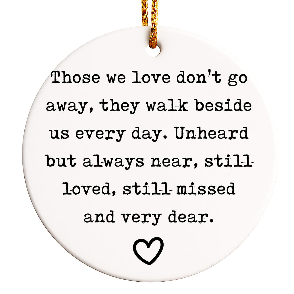 Personalized Memorial Ceramic Ornament with Heartfelt Quote - Cherish Loved Ones Forever - Image 1