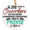Personalized Ceramic Ornament Keepsake: Celebrating Friendship and Laughter in the Workplace - Perfect 2024 Gift - Image 1