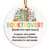 Personalized "Booktrovert" Ceramic Ornament - Vibrant Book Lover's Gift with Customization Options - Image 1