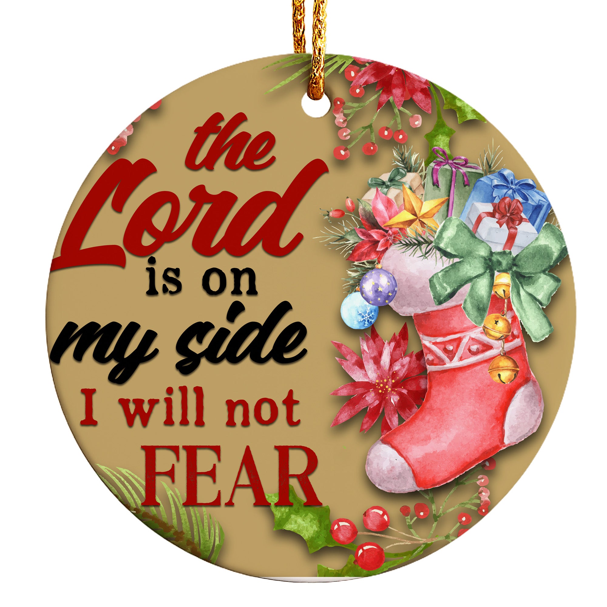 Personalized Christmas Ceramic Ornament with Inspirational Quote – Handmade Holiday Gift for Loved Ones - Image 1