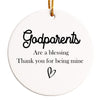 Personalized Godparents Ceramic Ornament – Handcrafted Keepsake Gift with Heartfelt Message - Image 1