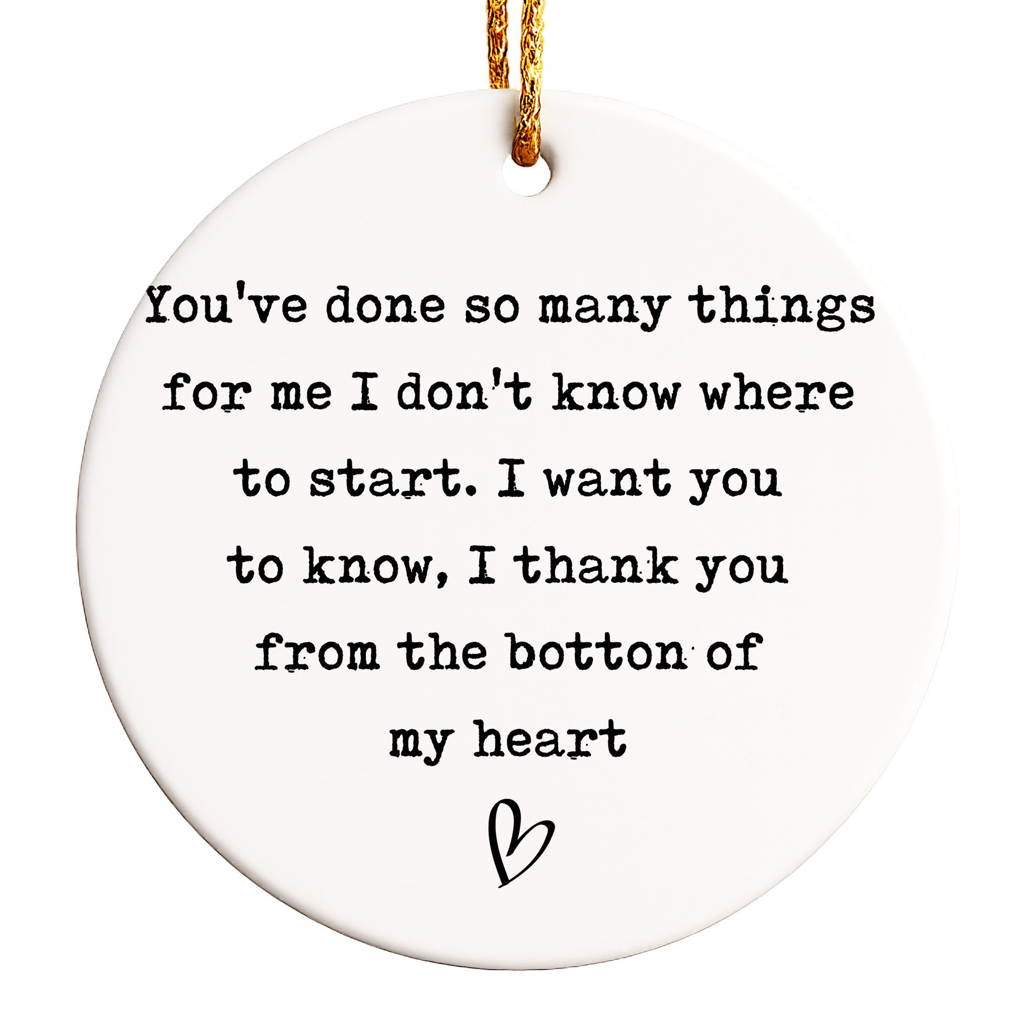 Thoughtful Ceramic Ornament with Heartfelt Message - Perfect Personalized Gift for Special Occasions - Image 1