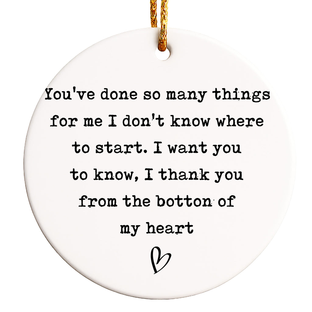Thoughtful Ceramic Ornament with Heartfelt Message - Perfect Personalized Gift for Special Occasions - Image 1