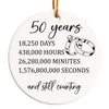 Personalized 50th Anniversary Ceramic Ornament – Timeless Gift for Milestone Celebrations - Image 1