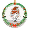 Personalized Holiday Gnome Ceramic Ornament - Customizable Christmas Keepsake for Festive Cheer - Image 1