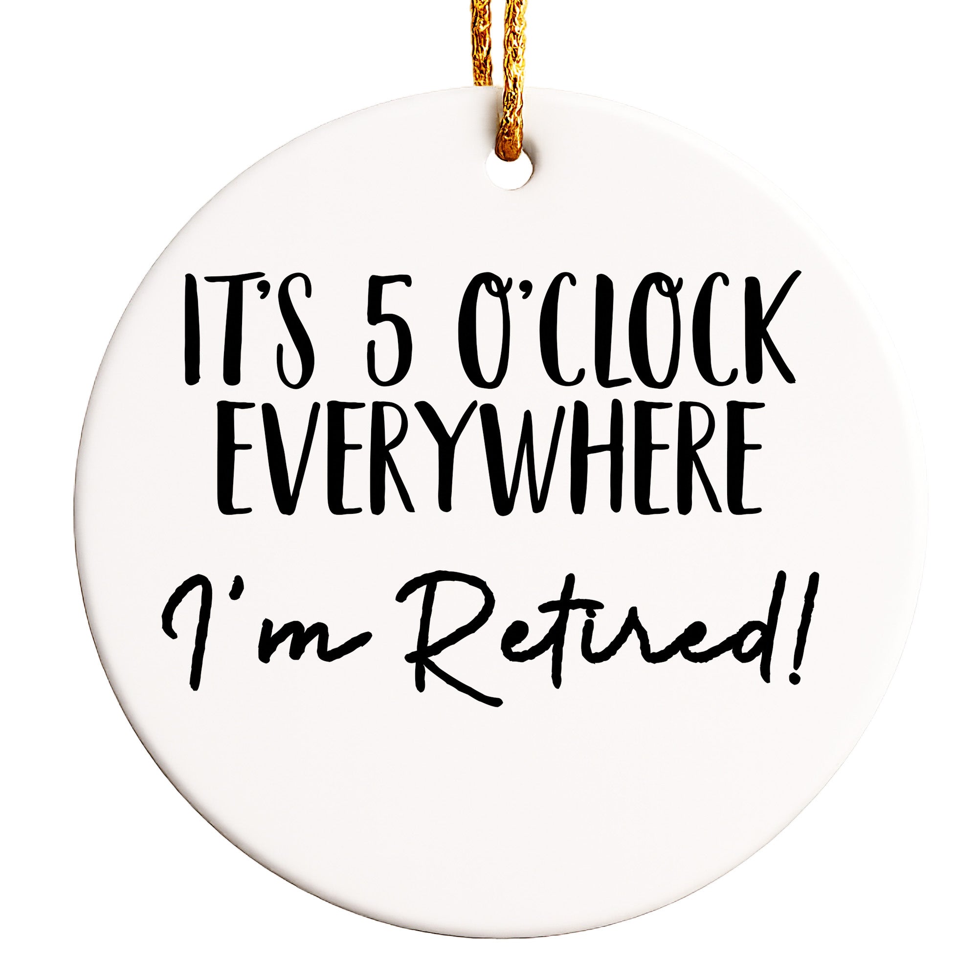Personalized Retirement Ceramic Ornament – Celebrate New Beginnings with Unique Keepsake Gift for Retirees - Image 1