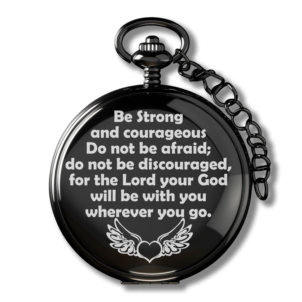 Personalized Inspirational Pocket Watch - Custom Message, Elegant Design, Perfect Sentimental Gift for Loved Ones - Image 1
