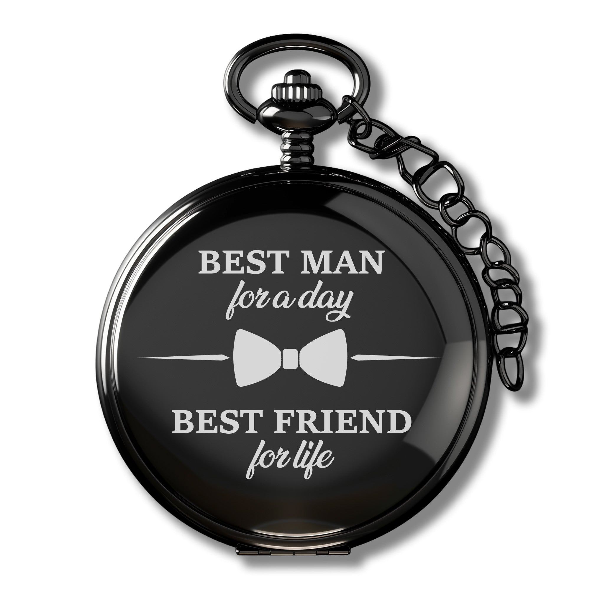 Personalized Engraved Best Man Pocket Watch – Timeless Gift for Lifelong Friendships - Image 1