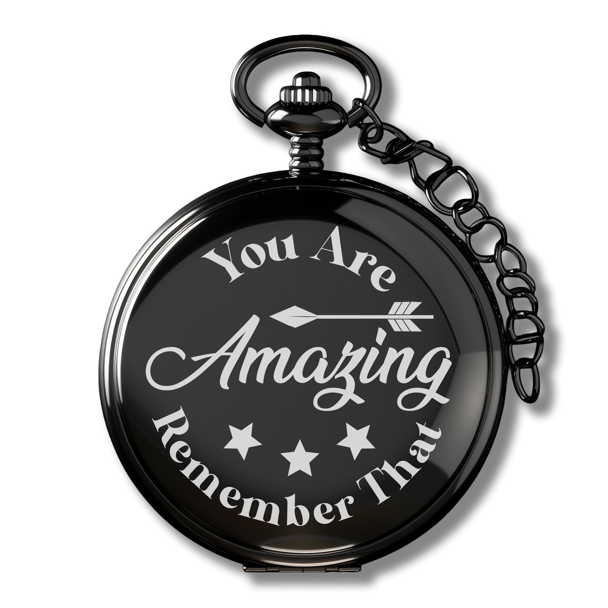 Personalized Handmade Pocket Watch - "You Are Amazing" Inspirational Gift with Custom Engraving Options for Special Occasions - Image 1