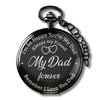 Personalized "My Dad Forever" Engraved Pocket Watch – Timeless Gift for Father's Day, Birthdays, and Special Occasions - Image 1