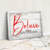 Personalized "Believe in the Magic of Christmas" Rustic Canvas Wall Art – Custom Holiday Decor for Seasonal Charm - Image 1