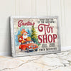 Personalized Santa’s Toy Shop Wrapped Canvas - Handcrafted Christmas Decor with Free Delivery Option - Image 1