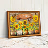 Personalized Sunflower Inspirational Canvas Wall Art - Handmade Motivational Gift for Home Decor - Image 1