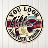 Personalized Wine-Themed Round Metal Sign for Home Décor – Perfect Gift for Wine Lovers - Image 1
