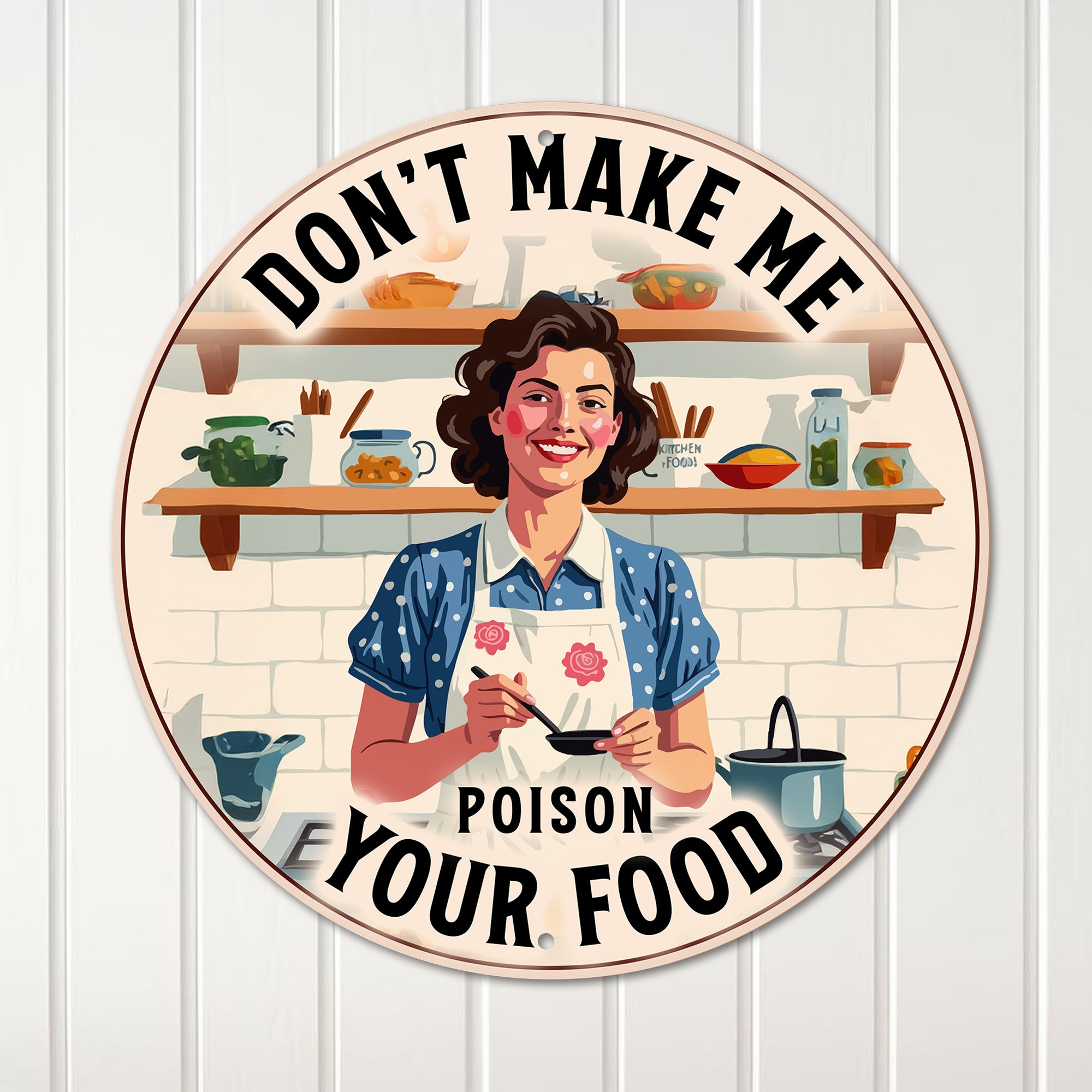 Personalized Retro Kitchen Metal Sign - Vintage Style Wall Decor for Home and Gift Giving - Image 1