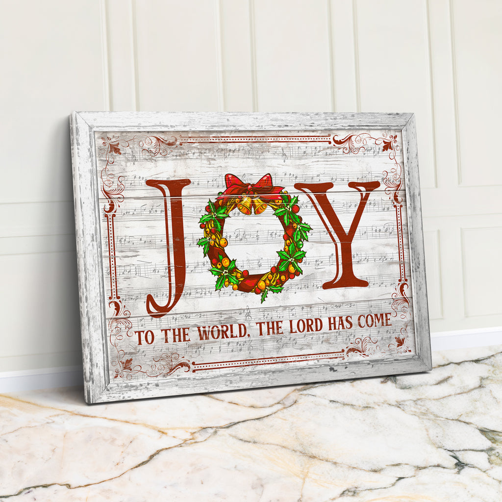 Personalized "Joy to the World" Handmade Wrapped Canvas: Festive Seasonal Art for Home Décor and Gifting - Image 1