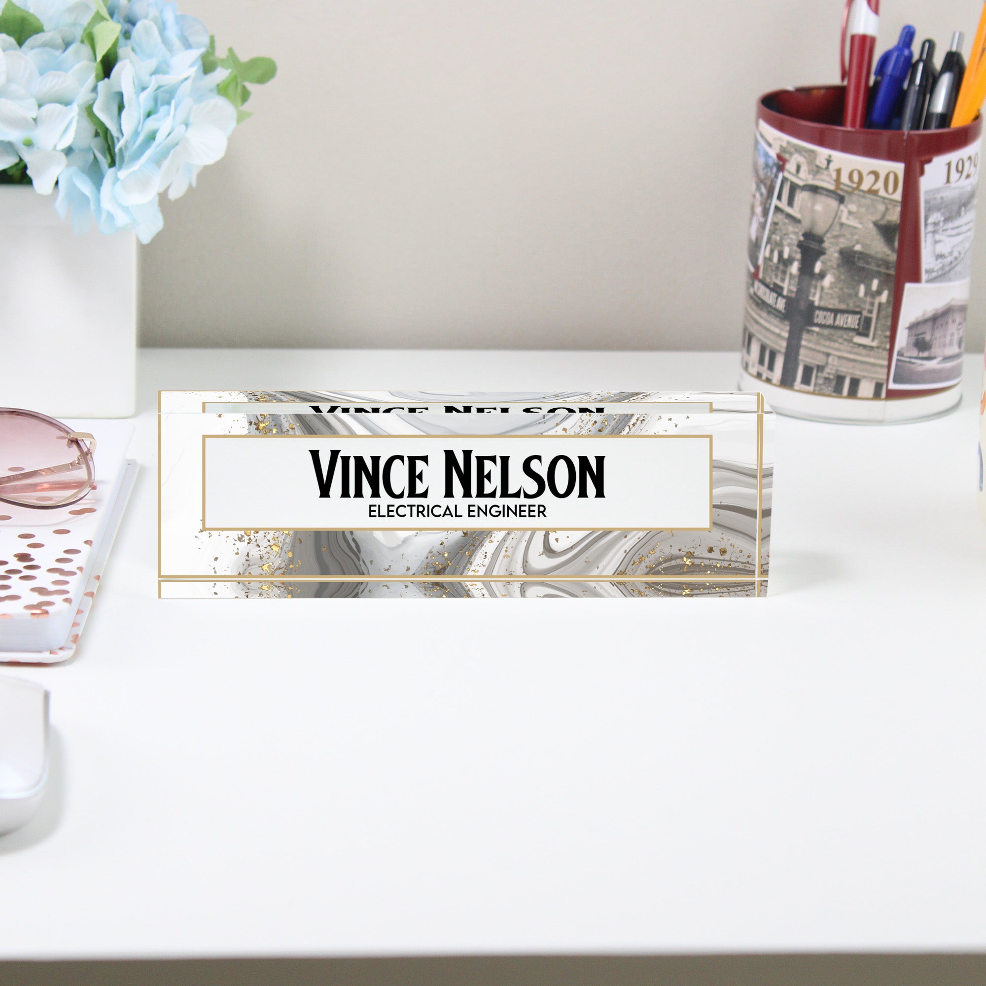 Personalized Acrylic Desk Name Block - Custom Office Décor for Professionals and Gift-Giving - Image 2