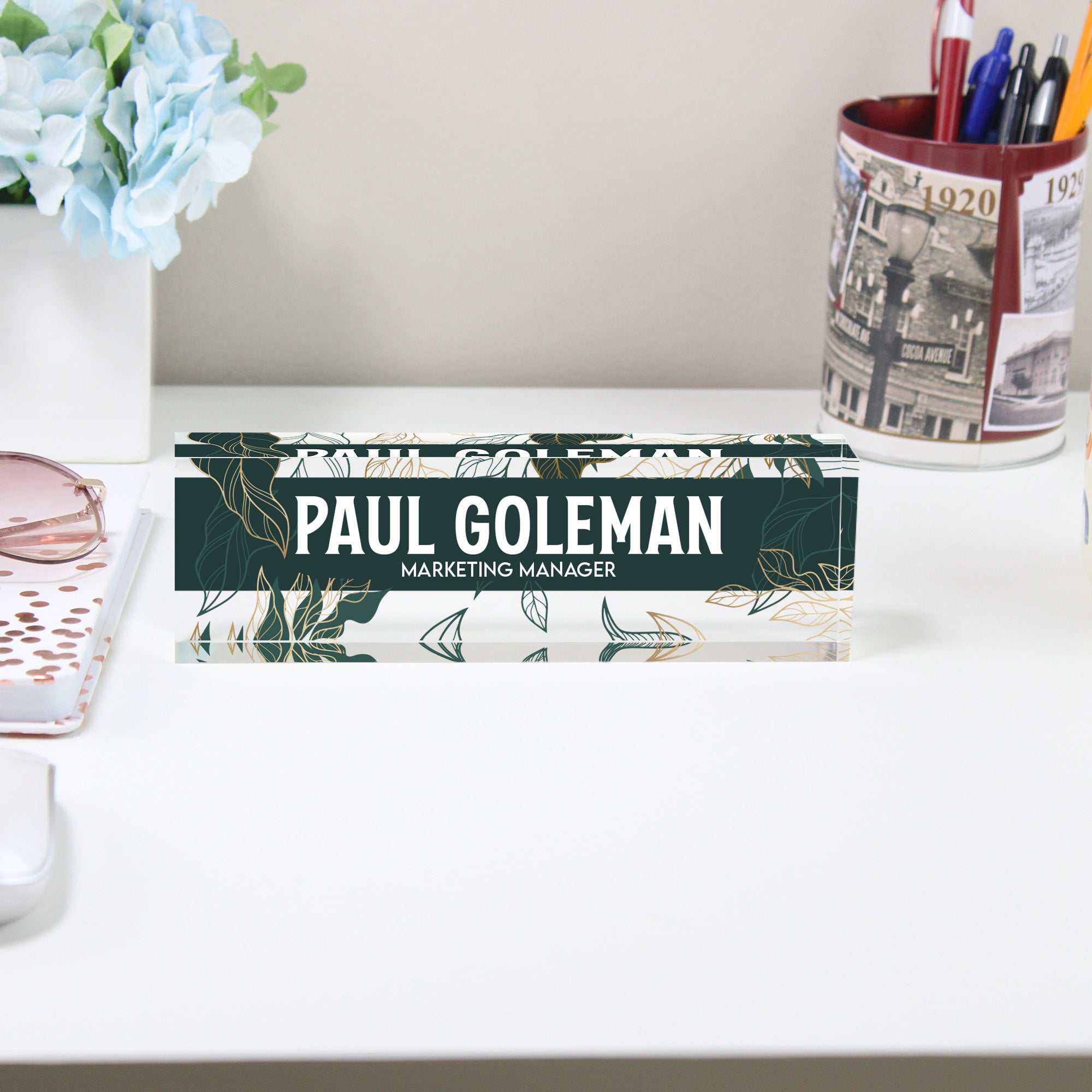 Personalized Acrylic Desk Nameplate - Custom Handmade Office Decor for Professionals & Gift Giving - Image 2
