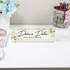 Personalized Acrylic Desk Nameplate with Floral Design - Custom Office Décor for Mental Health Professionals - Image 2