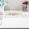 Personalized Floral Acrylic Desk Name Plate - Elegant Mentor Gift with Custom Name Engraving - Image 2