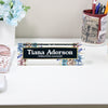 Personalized Floral Acrylic Desk Name Block - Customizable Office Decor for Stylish Professionals - Image 2