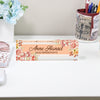 Personalized Floral Acrylic Desk Name Plate - Custom Office Decor and Unique Gift for Sales Representatives - Image 2
