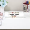 Personalized Floral Acrylic Desk Name Plate - Customizable Office Decor for Virtual Assistants - Perfect Gift for Professionals - Image 2