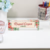 Personalized Acrylic Desk Nameplate with Floral Design - Customizable for Chemists and Professionals, Perfect Gift for Workspaces - Image 2