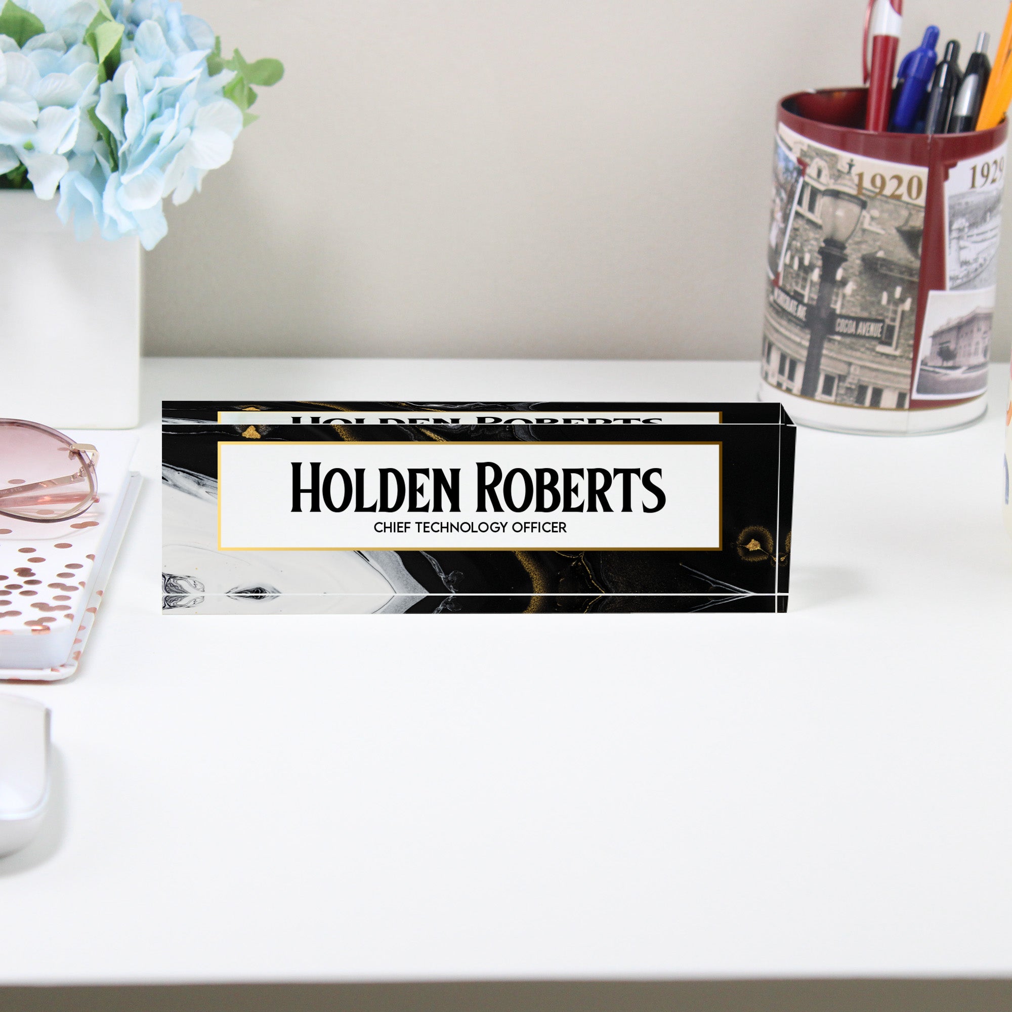 Personalized Acrylic Desk Name Block - Custom Office Decor for Executives & Professionals - Ideal Gift for Promotion & Recognition - Image 2