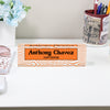 Personalized Acrylic Desk Block - Custom Nameplate with Vibrant Orange Wave Design for Copy Editors - Image 2