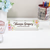 Personalized Floral Acrylic Desk Block - Custom Nameplate for Computer Programmers - Artistic Gift for Professionals - Image 2
