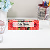 Personalized Floral Acrylic Desk Name Block - Custom Teacher Gift with Elegant Flower Design - Image 2