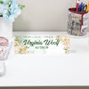 Personalized Floral Acrylic Desk Block - Elegant Name Plate for Authors, Writers, and Creative Professionals - Image 2